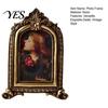 Crack Resistant Frame Vintage Picture Frame, Gold-Tone Round Oval Photo Arched Retro Exquisite Detail for Wall Hanging or Tabletop Display Home Decor