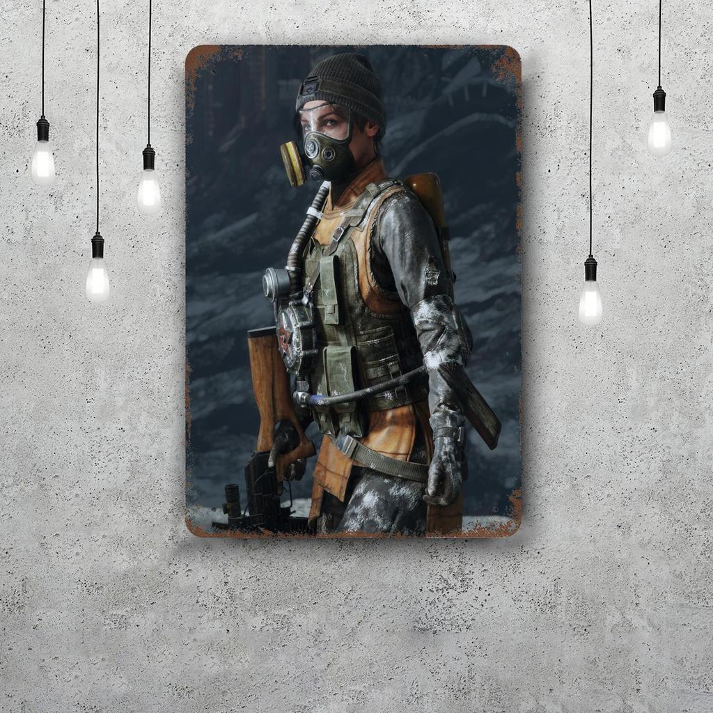 Metro 2033 Metal Signs Wall Decor Vintage Tin Signs Captain Metal Poster Decor for Bar Pub Club Wall Decoration