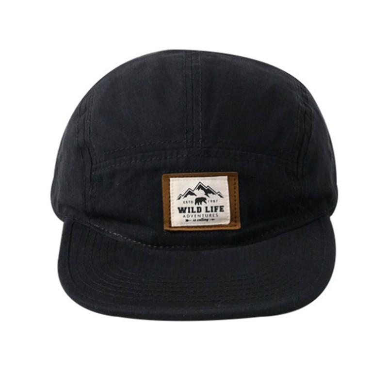 

Washed Cotton Flat Brim Peaked Hat For Men Women Solid Color Snapback Sunscreen Baseball Caps Unisex Hip Hop Street Sports Hats One Size чорний