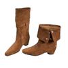 Women's boots can be piled up, the inner height of the folds is increased, the short tube is folded, and the fashion western thick head new boots