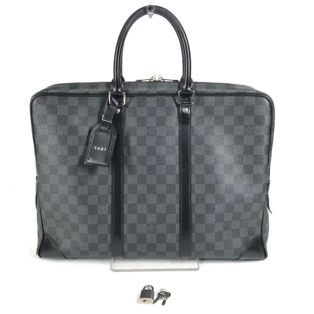 Louis Vuitton N41125 Damier Graphite Porto Document Voyage PDV Hand Bag