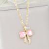 Bow Necklace Women'S Light Luxury Simple Magic Stone Pendant