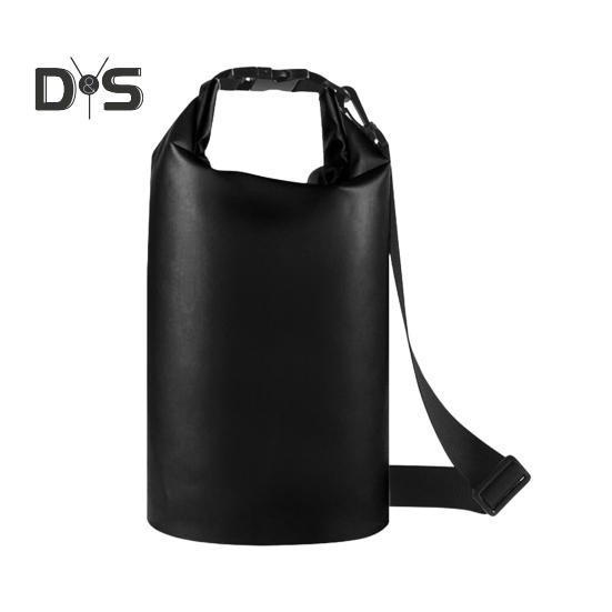 

3L Водонепроницаемый сухой мешок Roll Top Легкий сухой рюкзак для хранения водных видов спорта сумка для каякинга гребли походов кемпинга плавания чёрный