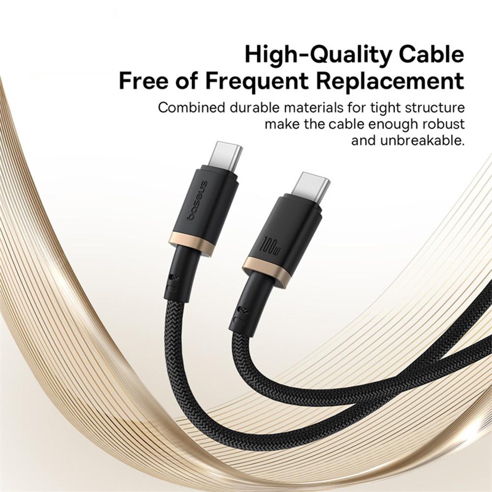 BASEUS Dura Series PD 100W Fast Charging Cable Type-C to Type-C Data Cord,Length: 1m