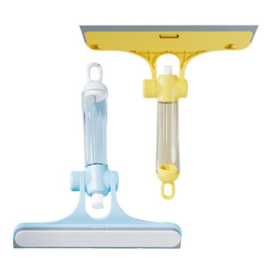 Glass Scraper Ergonomic Handle 3-in-1 Window Cleaning Tool with Spray