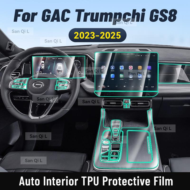 Interior TPU for GAC Trumpchi GS8  2024 2025 Protective Film Cover Anti-Scratch Gearbox Panel Navigation Screen Automotive