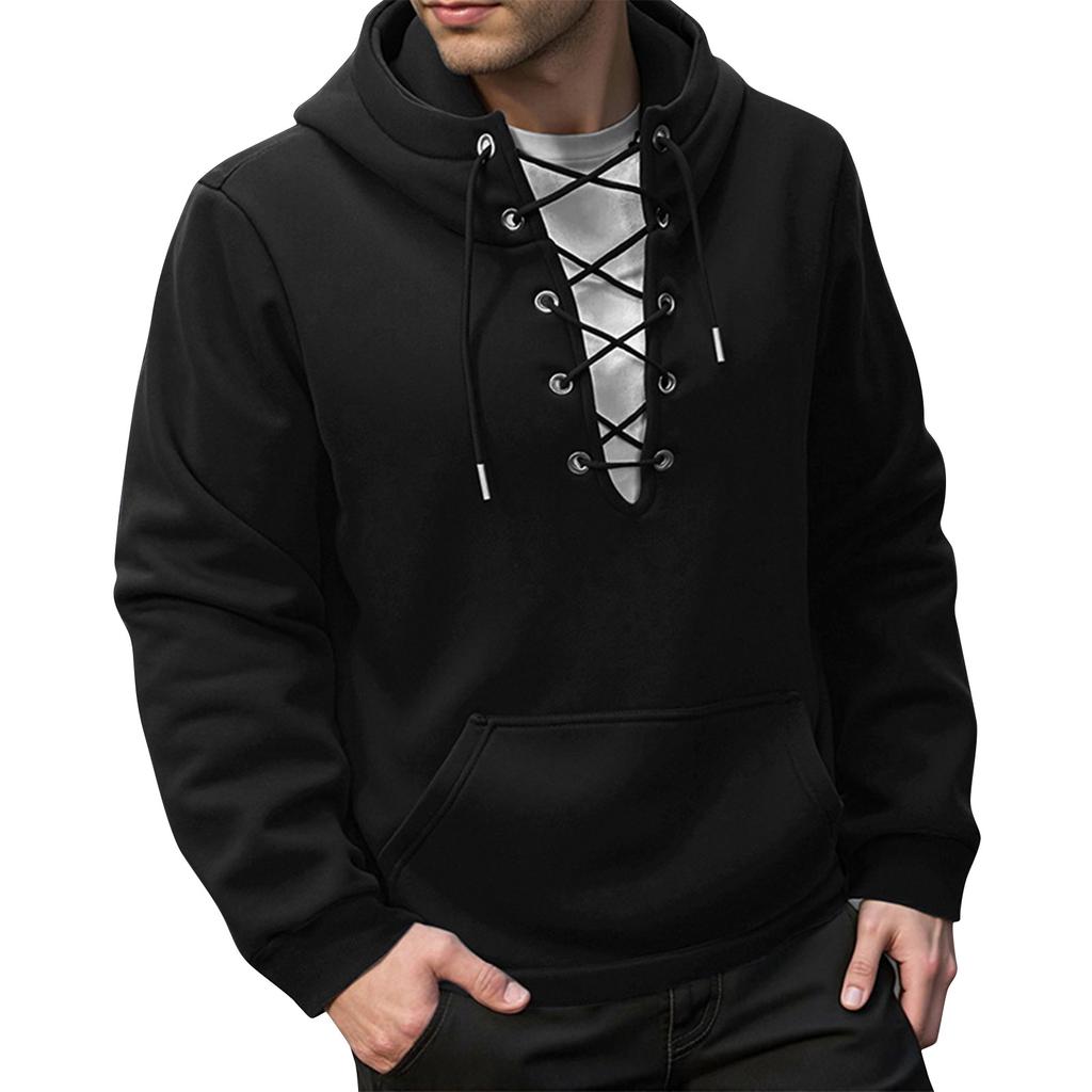 Men's Solid Color Sweatshirt Hoodie Men's Sports Large Size Casual Sweatshirt