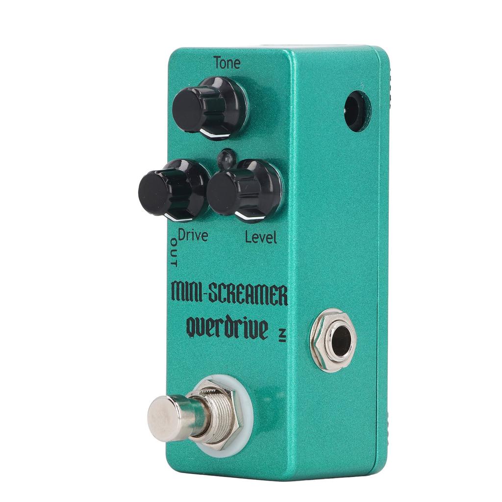Overdrive Effect Pedal with Drive Level Tone Control Knobs Aluminum Alloy Electric Guitar Pedal 1/4