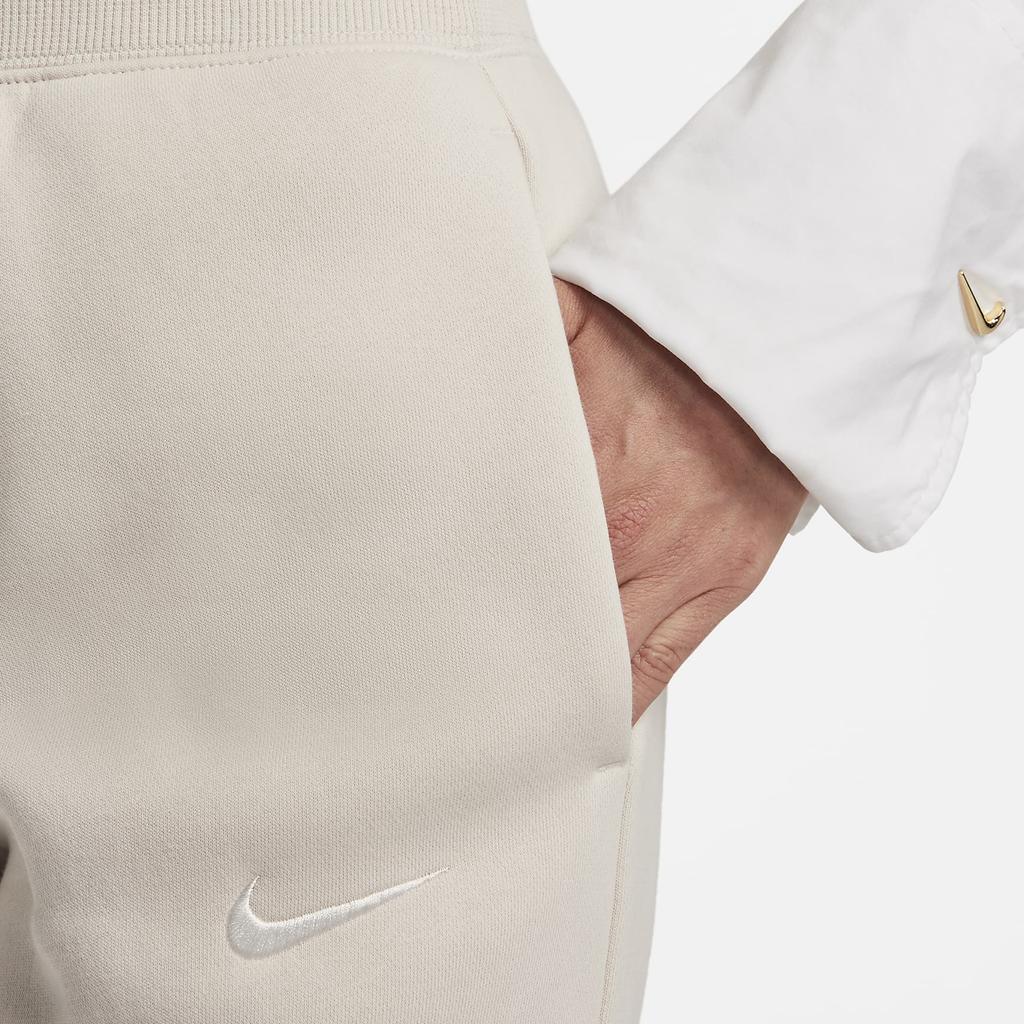 Nike High-Waist Cropped Knit Sports Pants Women Bottoms White FB8417-104