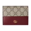Portafoglio Mini GG Marmont con Stampa Logo Donna Oro Chiaro Beige Rosso 841358-AAE5E-6258