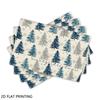 4pcs/6pcs, Christmas Blue Watercolor Pine Table Mats, Home Kitchen Placemats, Suitable for Farmhouse Table Mats, Home Kitchen Decorations, Holiday Dec