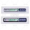 3D ABS Ecoboost 180 200 245 4WD Rear Trunk Fender Adhesive Badge Tailgate Displaceme Decorative Emblem for Ford