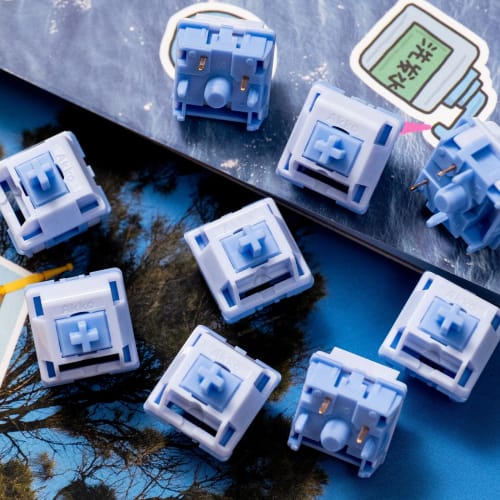 Akko Mirror Switches, 37gf Actuation Force, Linear, 5-Pin, Pack of 45