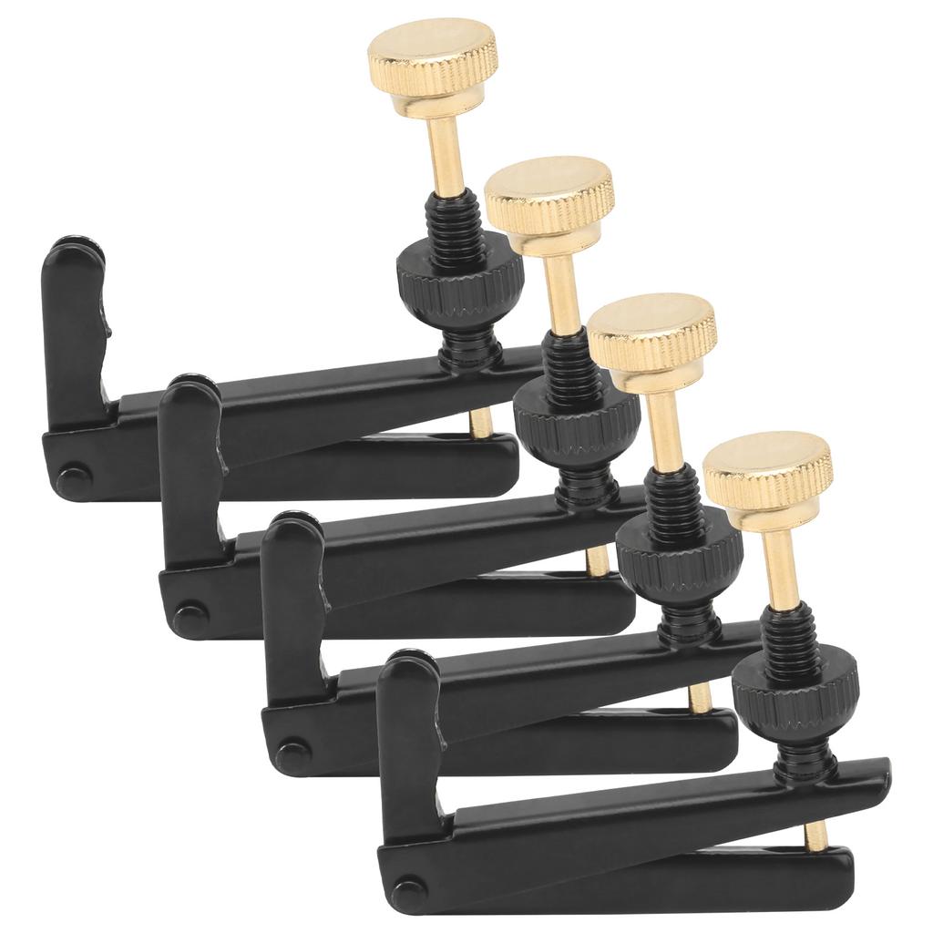 4Pcs Violin Fine Tuners 34?44 Cello Parts String Tool Replacement Instrument AccessoriesBlack