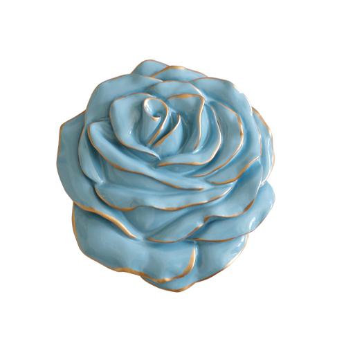 Nordic Three-dimensional Flower Wall Decoration Living Room Background Wall Resin Gilded Flower Wall Hanging Interior Decoration