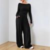 2026 Trendy Relaxed Wide-Leg Pants and Irregular Top Set