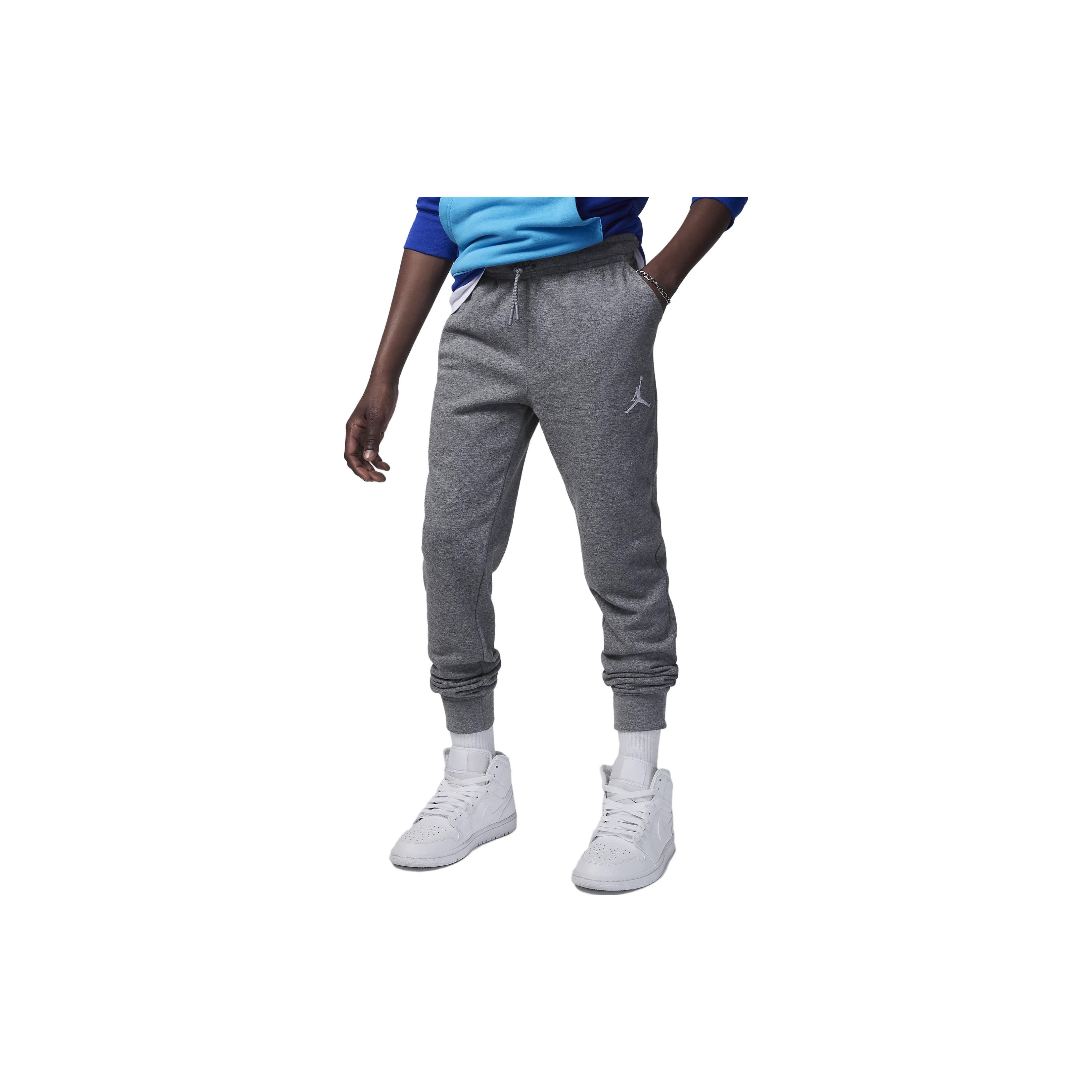 

Jordan Детские однотонные джоггеры с кулиской средней посадки Детские брюки серые FV2781-091 S