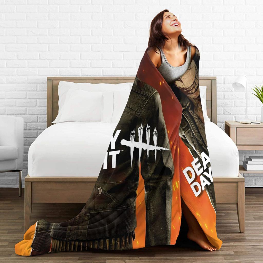 Deads by Daylights Flannel Blankets Video Games Awesome Throw Blankets for Home Hotel Sofa 150*125cm Bedspread,
