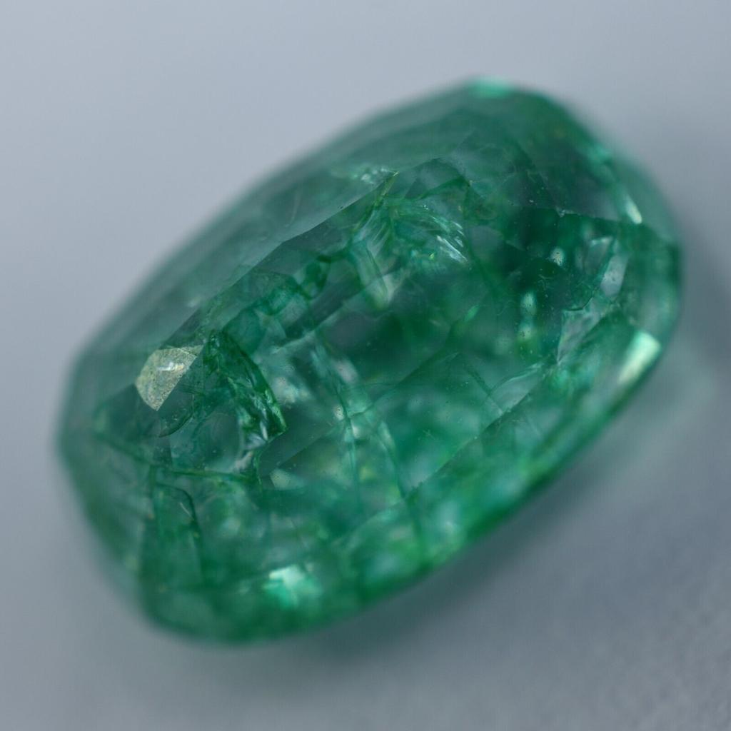 Natural Green Emerald Loose Gemstone Muzo Exclusive 7.80 ct Cushion for Jewelry Making and Crafts
