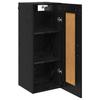 Wall Mounted Cabinet Black Oak Effect 34.5 X 34 X 90 Cm