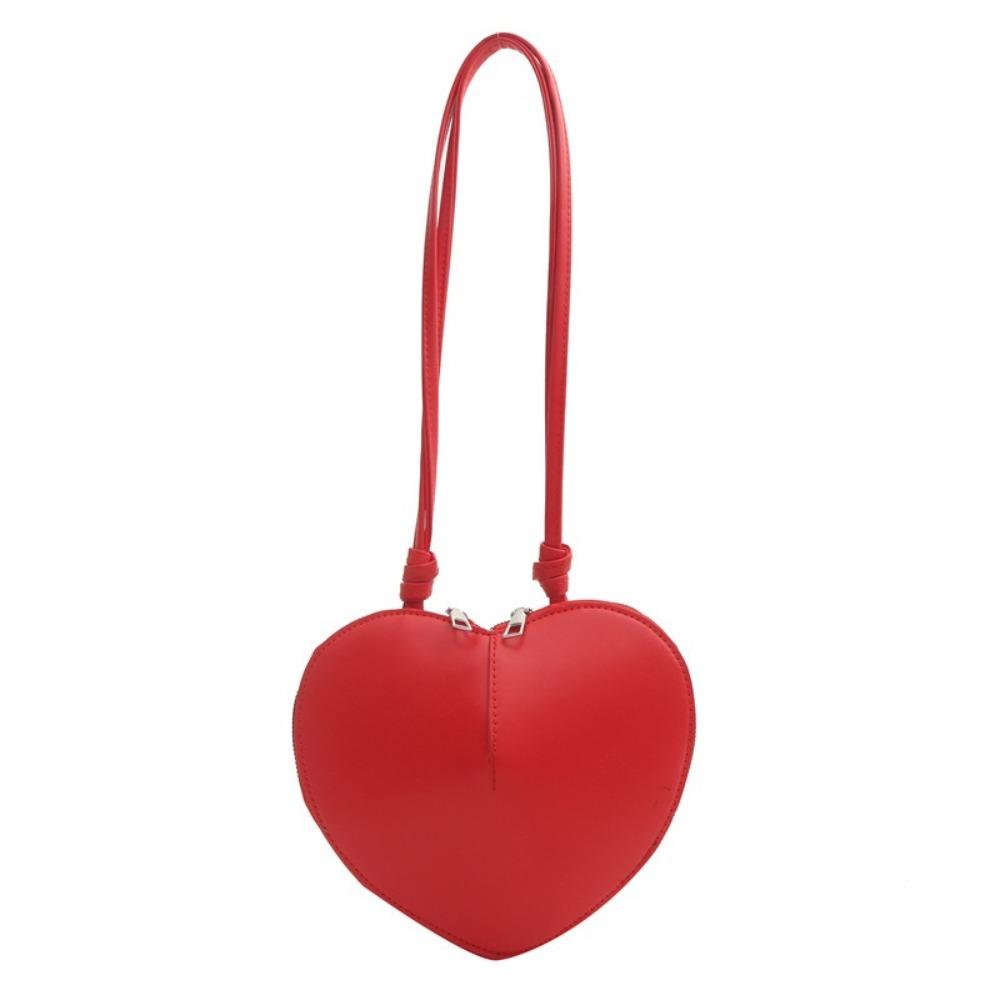 PU-Leder Herztasche Vielseitiges Design Multifunktionale Umhängetasche Einzigartiges Design Modischer Stil Herzförmige Tasche
