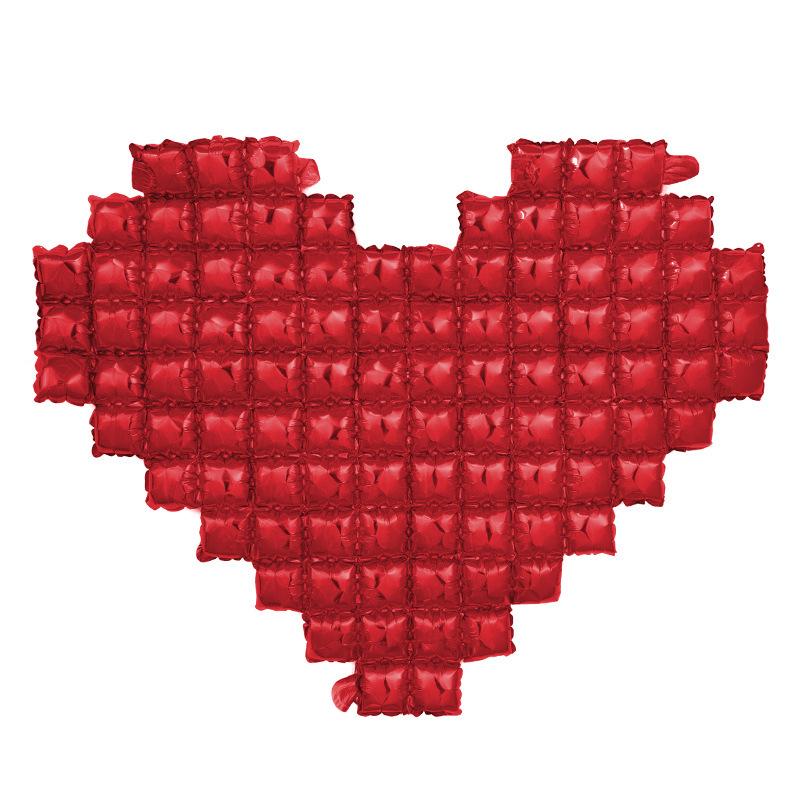55-Inch Plaid Heart Aluminum Foil Balloon for Party or Wedding Decor
