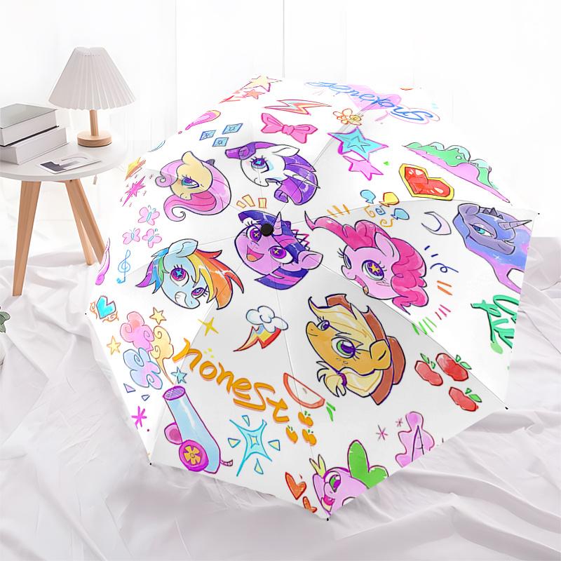 

Unicorn Magic: Automatic Opening/Closing Umbrella with Foldable Design and 8 Bone Iron Frame Perfect for Outdoor Use, Festive Gifts, Travel,