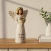 Ängelfigur Minnesgåva Harts Skulptur Handmålad Heminredning för Mamma,