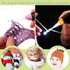Juego de 9 Ganchillos Iluminados con Estuche Ganchillos de Crochet con Luz LED Hilo para Manualidades Agujas de Tejer Ganchillos Cómodos y Suaves