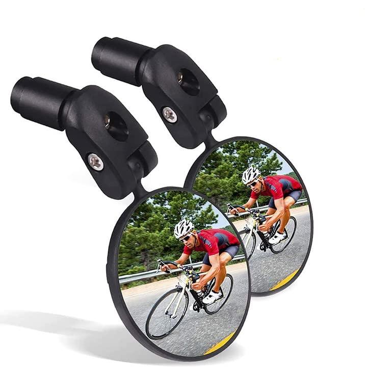 

2PCS Bike Mirrors For Handlebars Bike Bar End Mirror 360° Rotation Adjustable Wide HD Mirror For Bike Scratch Resistant Mirrors!