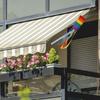 Vibrant Rainbow Wind Direction Flag Durable Polyester Yard Decor Banner
