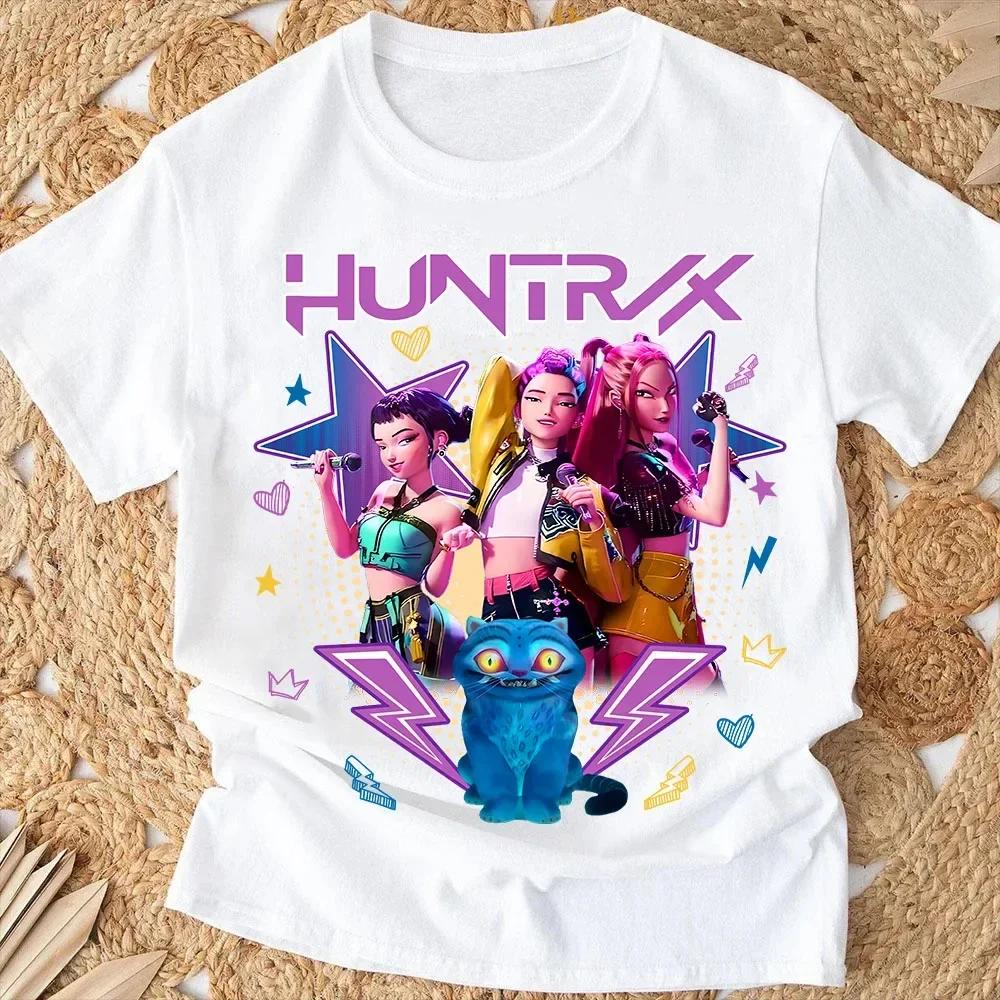 Nové 2025 Film KPop Lovci démonů Kreslené tričko Letní tričko s krátkým rukávem pro ležérní volné ženy a muže Graficky potištěné topy