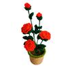 Artificial Sunflower Hand Woven Yarn Simulation Flower Potting Indoor Decoration