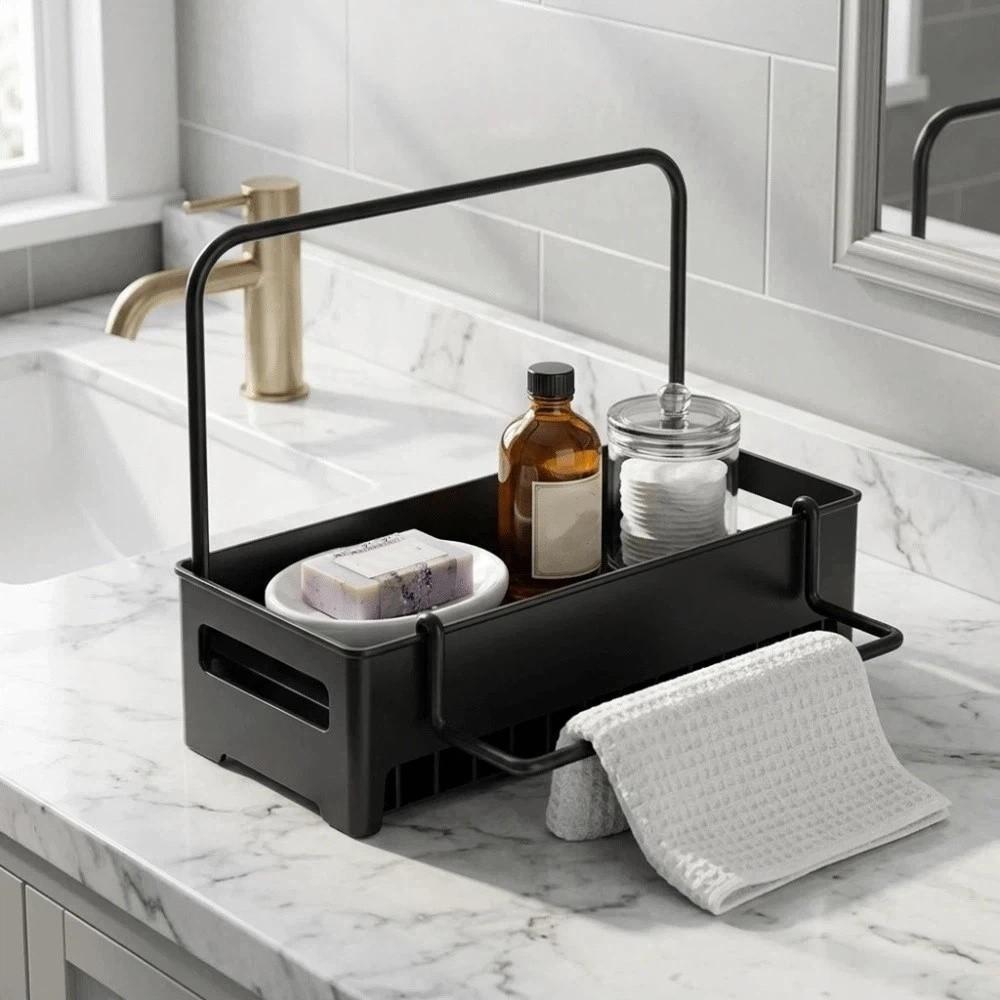 Storage Tray Sink Storage Rack Detachable Kitchen Sink Organizer Drain Rack  Bathroom Sink
