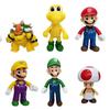 12 Styles Mario Action Figure Bowser Wario Toad Princess Peach Anime Activity All Star Collection Model Toy Children Birth Date Gifts