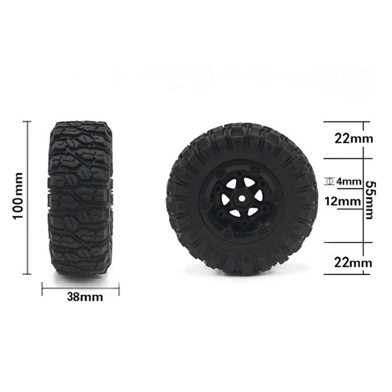 2CPS Upgrade Large Tires for Wltoys 12428/12423 Feiyue 01/02/03/04/05 JJRC Q39 Q40 Car Spare Parts