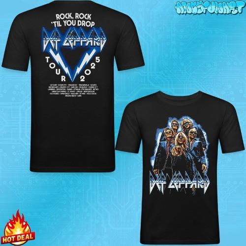 Def Leppard Rock, Rock Summer Tour 2025 Bundle Shirt Size S-5XL Reprint Unisex T-Shirt M