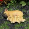 Französische Bulldoggenwelpe Harzskulptur Figur für Feiertagsdekorationen Geschenke