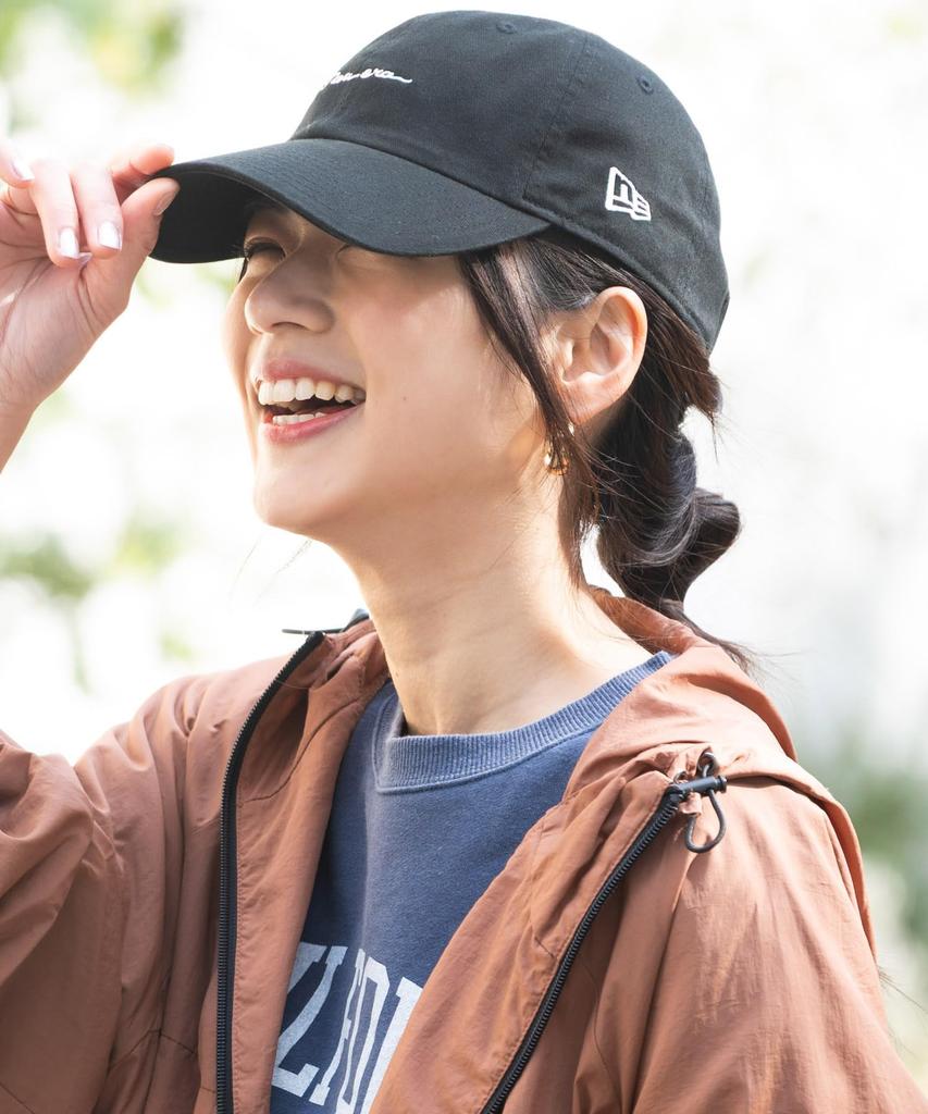 NEW ERA Cap Casual Classic Handwritten Logo Washed Cotton Black Free