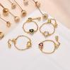 Elegant Gold Adjustable Love Heart Zirconia Ring - Japanese Korean Design