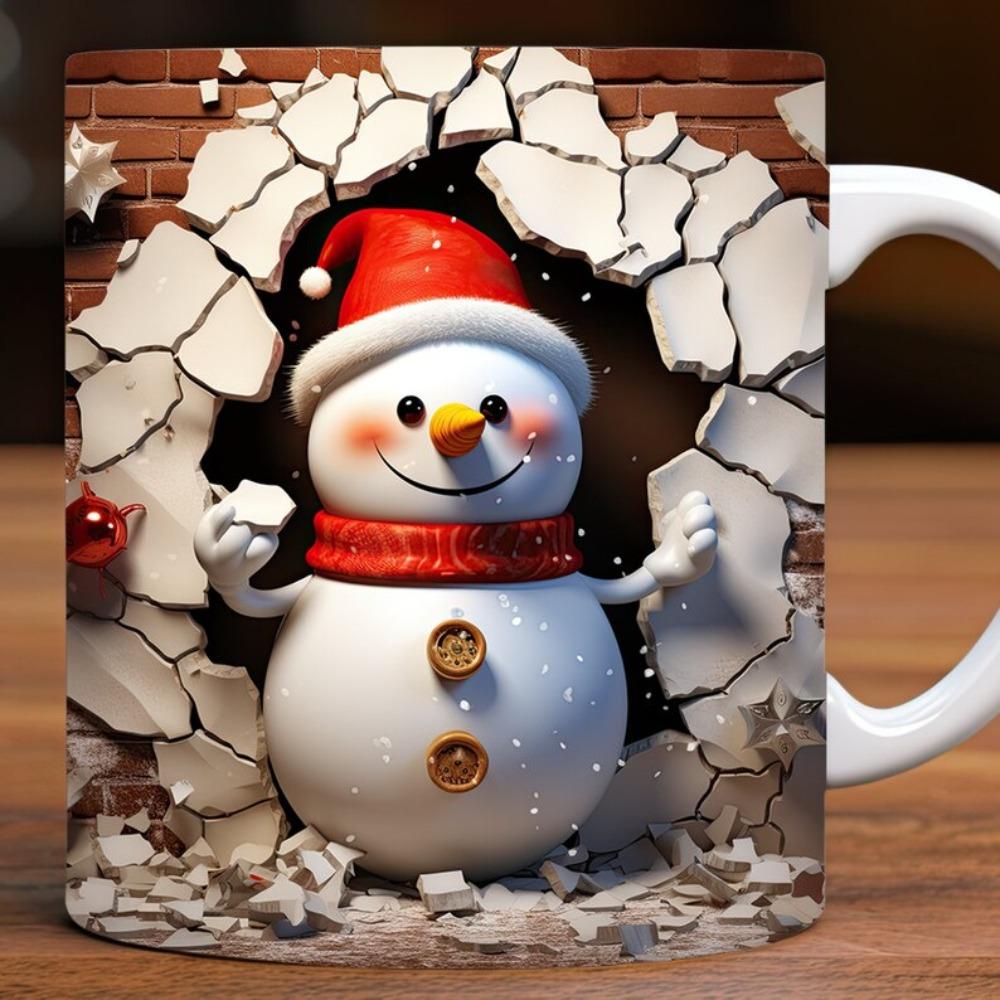 Christmas snowman ceramic coffee mug tea cup 301-400ml