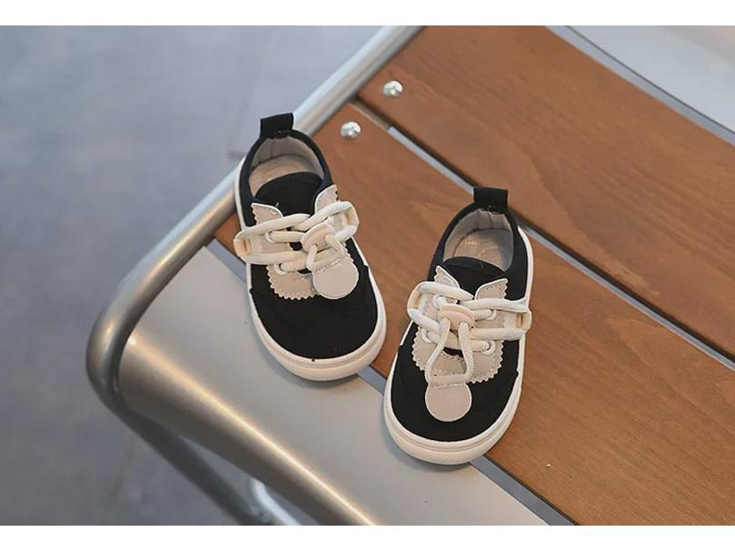 Solid Soft Sole Canvas Slip-On Shoes for Toddlers