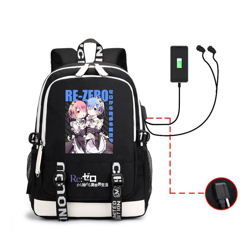 A Different World Life From Scratch Peripheral Printing School Bag Outdoor Usb Headphones Backpack