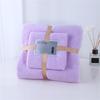 The 2-Piece Ultra Soft Comfortable Absorbent and Skin Friendly Towel Set Includes One 35x75cm Towel and One 70x140cm Bath Towel.