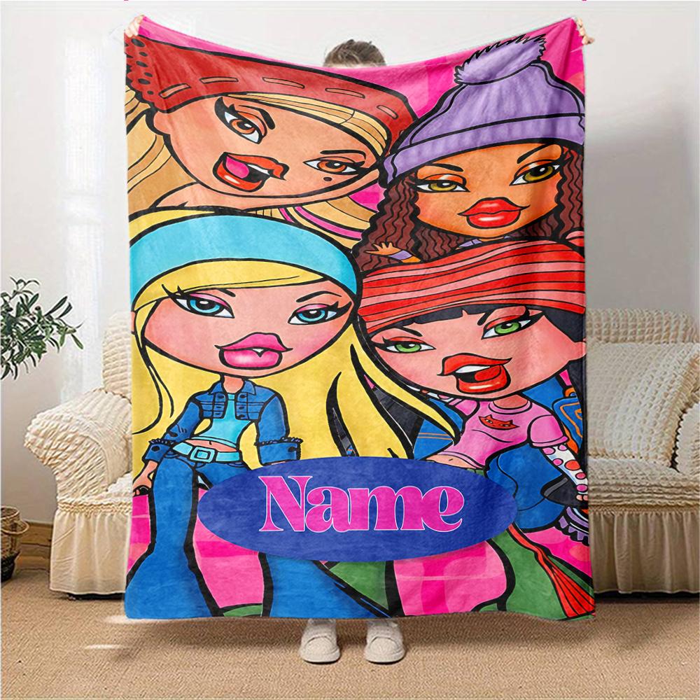 Custom Name Starlit Fashion Journey blanket for Couch & Bed, Plush Cozy Fuzzy Blanket Super Soft & Warm Blankets for Fall and Winter. 0908149