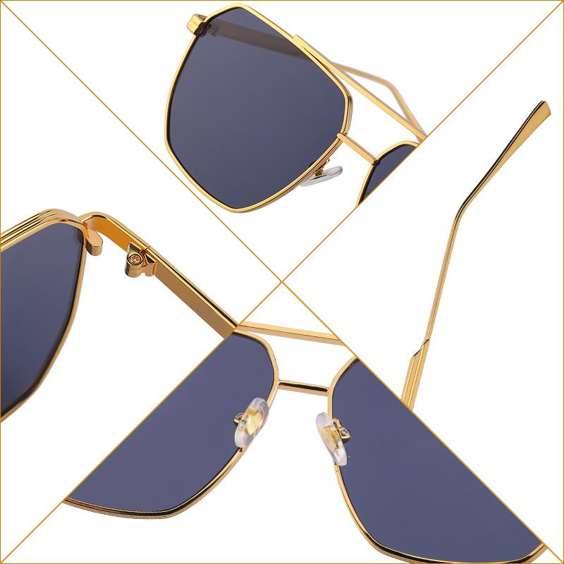 Vintage Men and Women Luxury Sunglasses Gold Metal Glamour Glasses Casual Fashion Shades
