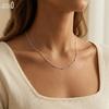 Effie Queen 925 Sterling Silver Side Chain Choker and Beads Ball Strand Basic Necklace Perfect for Celebrations and Gift SC22