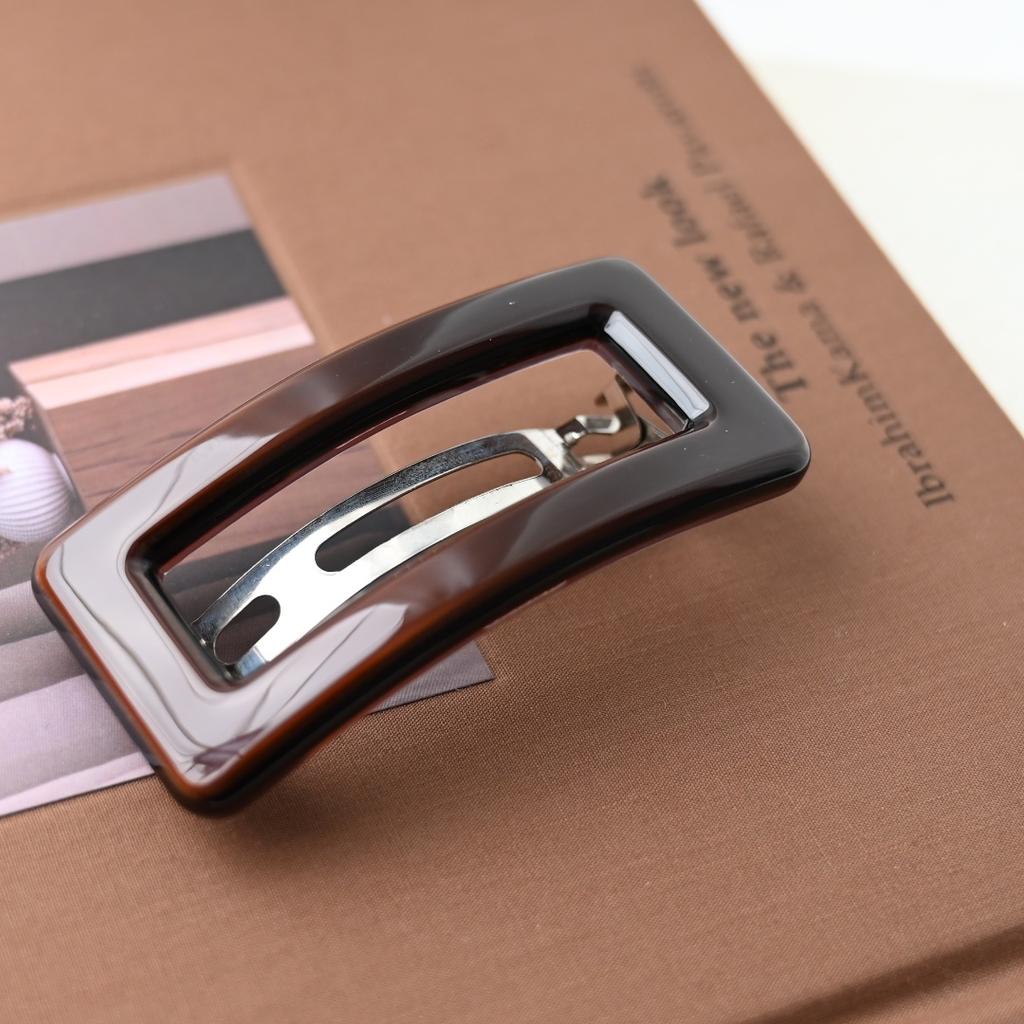 Fashion French Clips Barrettes Acetate Hair Clips for Girls and Women Pony Hair Headwear Rectangle Shaped Hair Accessories