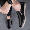 Men's shoes 2025 summer new men's daily soft-soled waterproof casual leather shoes lazy high-mouth one-pedal loafers