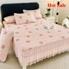 Cartoon Jacquard Ice Doudou Soft Mat 3-piece Set Household Washable Machine Wash Bed Skirt Air Conditioning Soft Mat